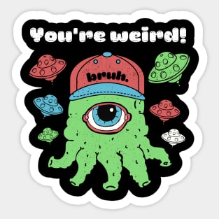 Funny Alien Sticker